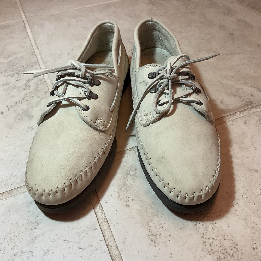 US 13M  Vintage Dexter Navigator Men's Leather Boat Tan Shoes/Loafer